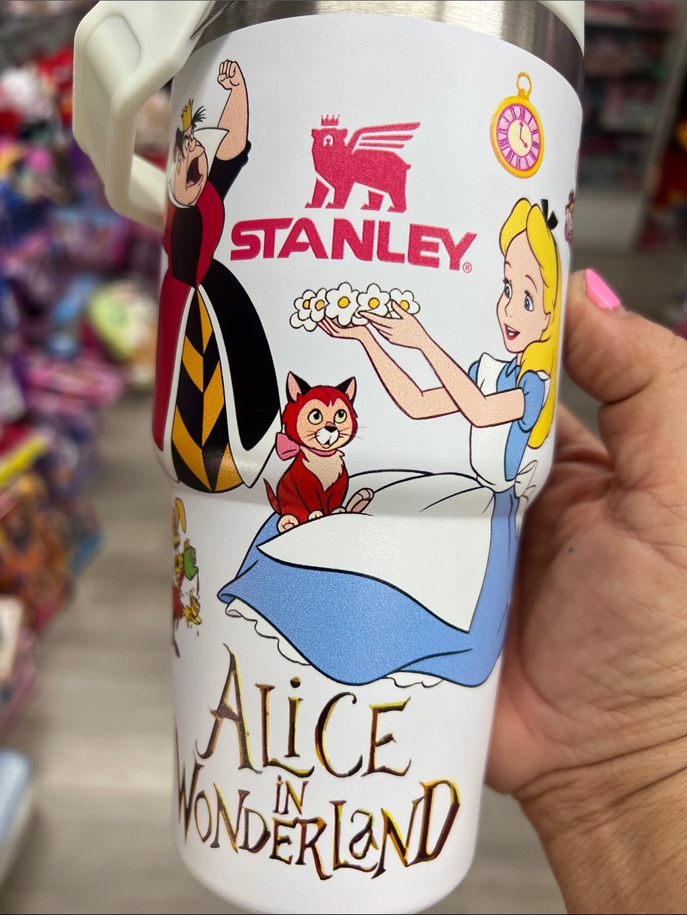 Stanley Alice in Wonderland White & Blue Insulated Tumbler